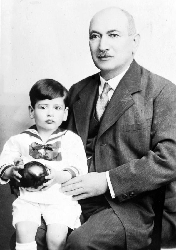 Berthold Auerbach (Dan's grandfather) and his grandson Ernst Auerbach