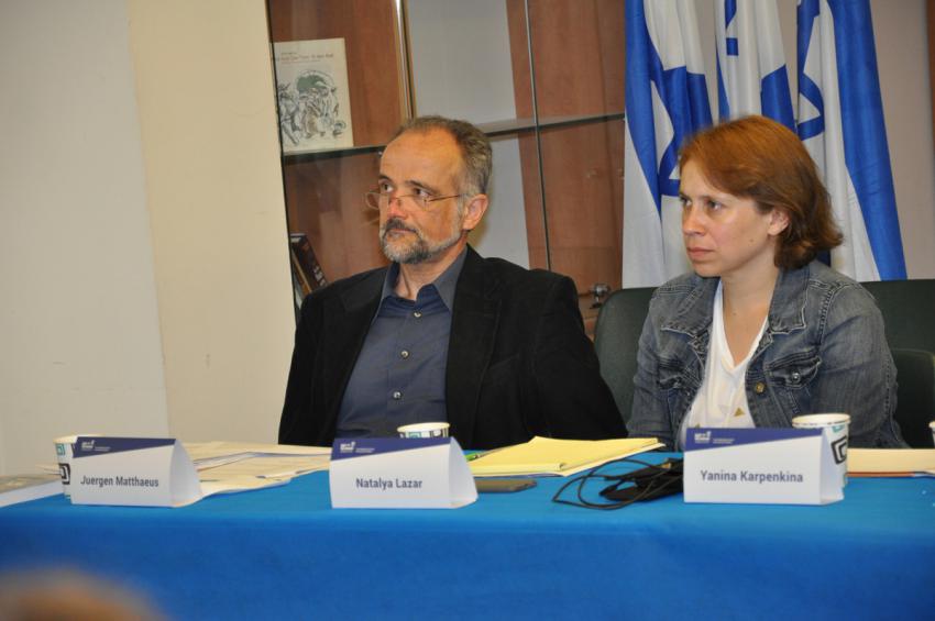 Representatives of the United States Holocaust Memorial Museum at the workshop: Natalya Lazar and Dr. Jürgen Matthäus