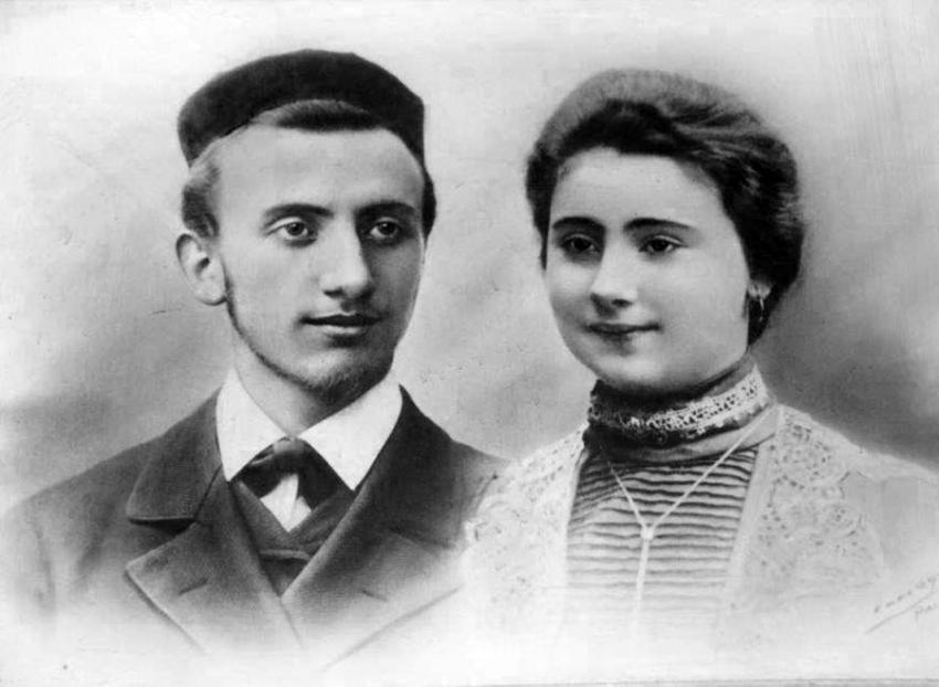 Sarah et Yaakov Ciechanower, les parents de Cypora, Varsovie, Pologne