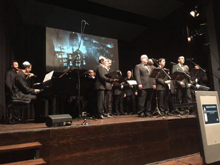 Cantors from all over the world singing at the Kristallnacht commemoration event, Zurich 7 November 2015.