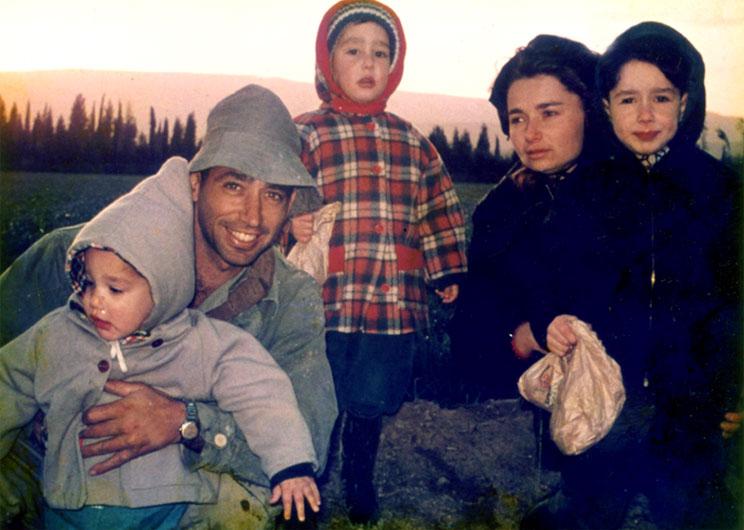 Shifra with children and her first husband who fell during his reserve military service