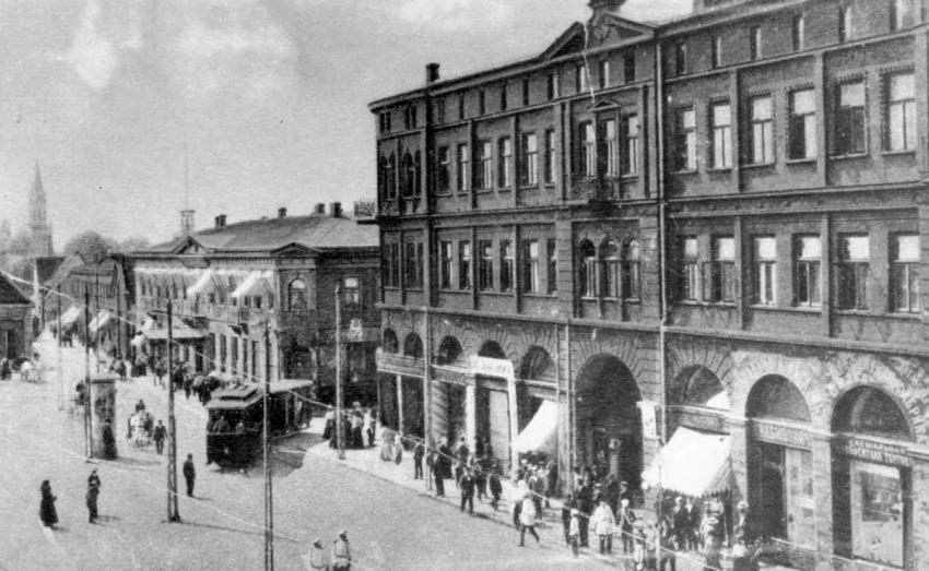 La calle principal de Liepāja, antes de la Segunda Guerra Mundial