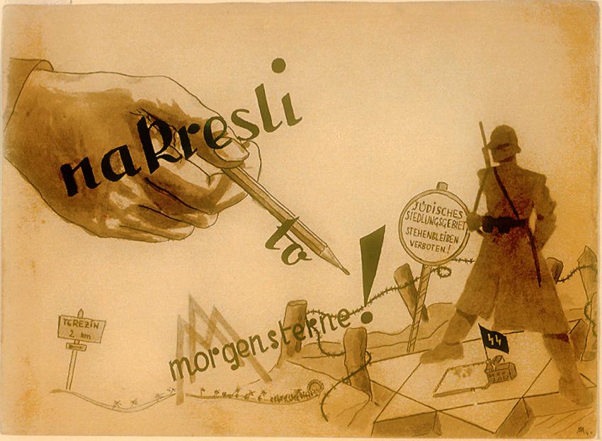 Ernest Morgan (Morgenstern) (1910–1995), "Draw it, Morgenstern!", Terezin Ghetto, 1943