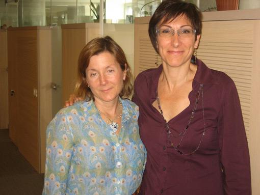 Samara Hutman Executive Director of the Los Angeles Museum of the Holocaust (LAMOTH), pictured with Shoah Victims' Names Recovery Project Manager Cynthia Wroclawski 