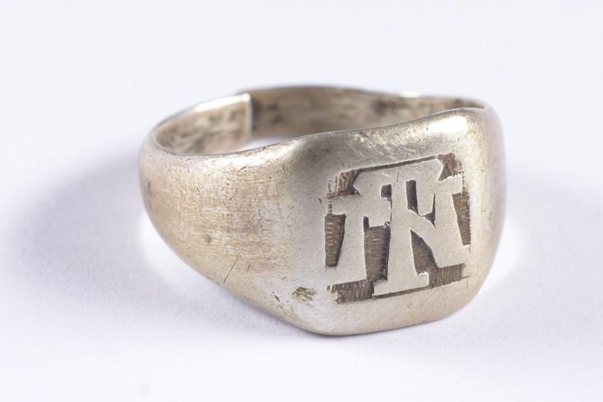Ring that Ruth (Toporek) Ziegelman had made for her mother Netti Toporek, while she worked as a nurse under an assumed identity in a Christian hospital in Belgium