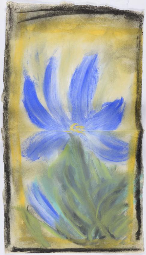הנה הלמן (1887, נירנברג – 1942, סוביבור). פרח כחול במסגרת שחורה