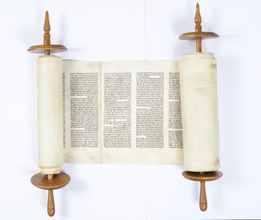 Torah scroll from synagogue that a survivor took when he left Germany