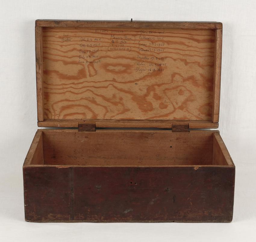 The suitcase that Giuseppe Di Porto found after escaping the death march
