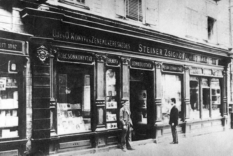 The Steiner family bookstore in Bratislava, late 19th century.