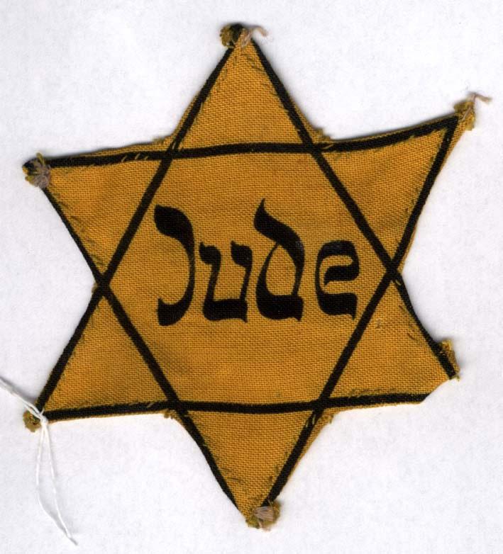 Желтая нашивка, которую евреев Германии, западной Польши и чешских земель обязали носить на одежде