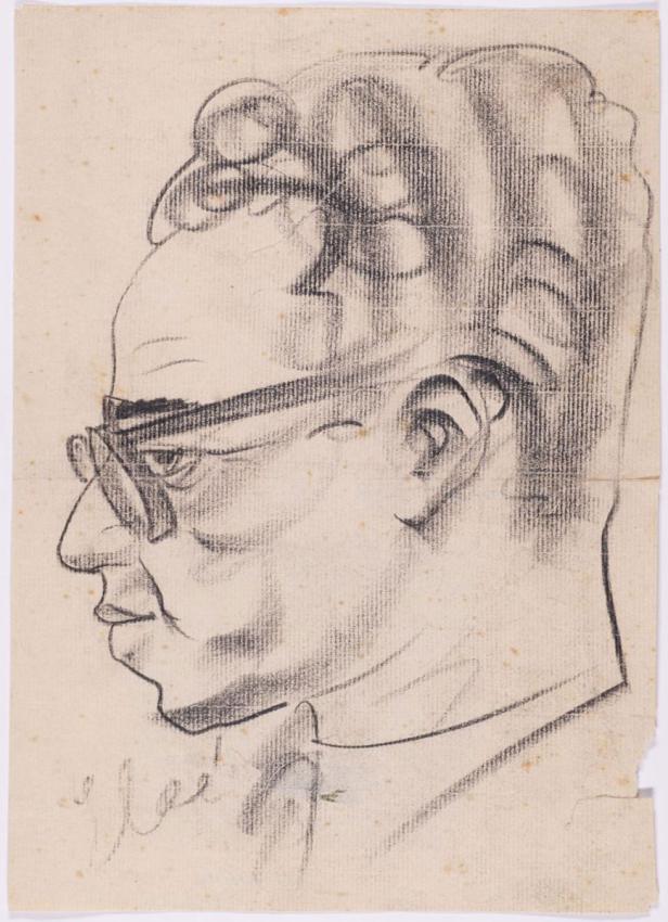Unknown Artist, Portrait of Felix Allouche (1901, Sfax, Tunisia - 1978, Tel Aviv), Sfax, undated