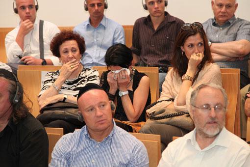 Dr. Robert Rozett, Director of The Libraries at Yad Vashem (right, in front); family &amp; friends of Avraham Harshalom