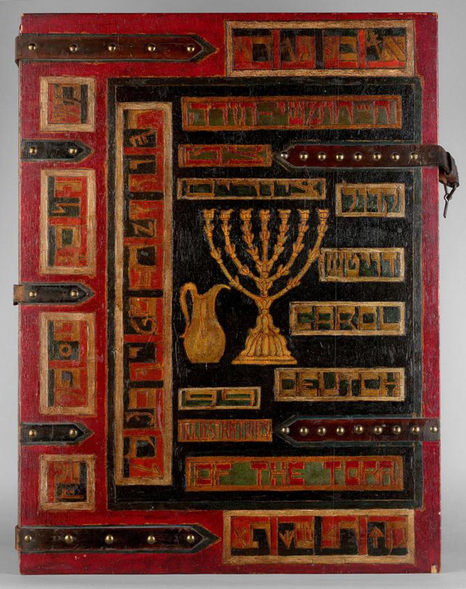 קרול דויטש (1944-1894). קופסת עץ מעוטרת לאחסון איורי התנ&quot;ך
