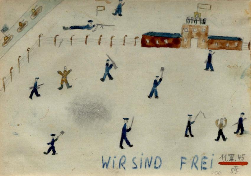 Thomas Geve (b. 1929), We Are Free, Buchenwald DP camp, 1945