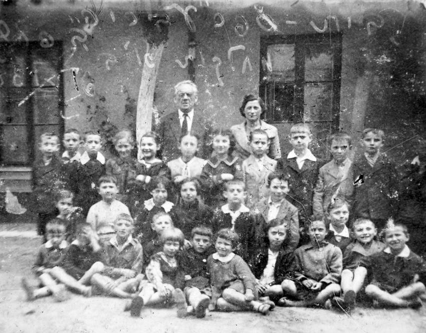 Pupils in the Hebrew school, Pruszkow, Poland, January 1938