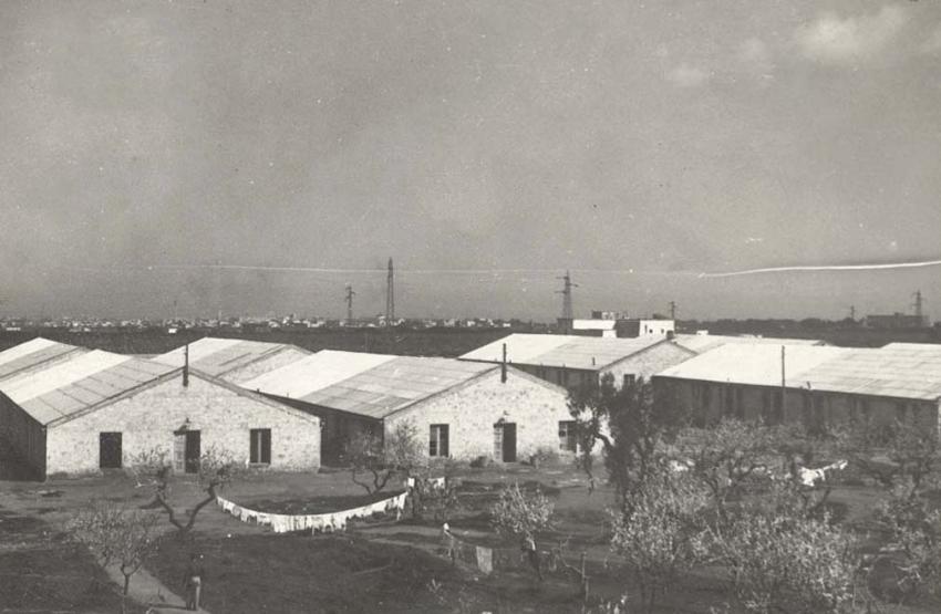 The Bari DP camp in Italy after the war. The Bari camp housed both Jews and non-Jews. In July 1947, there were some 780 Jews living there.