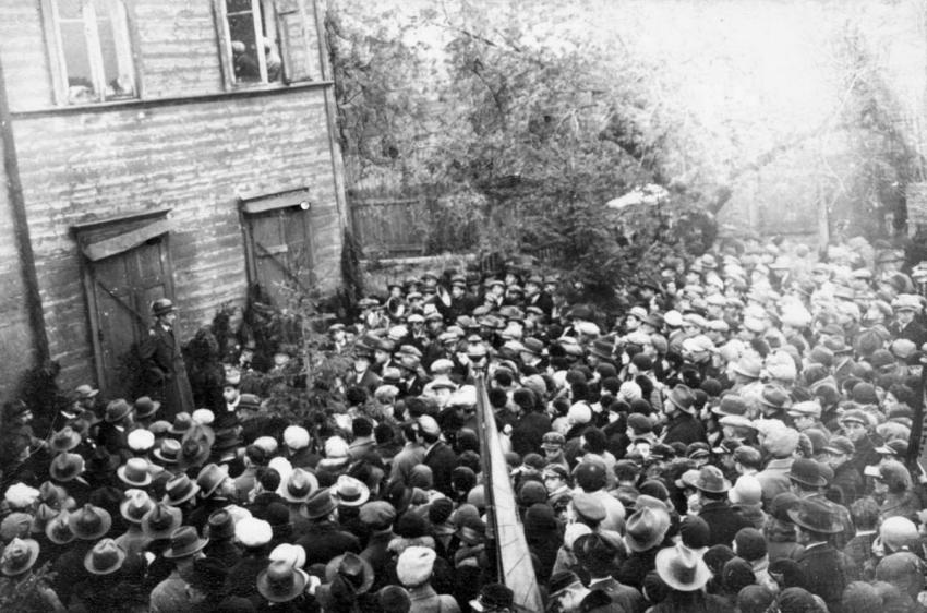 Cornerstone-laying of the YIVO building. Vilna, Poland, October 1929
