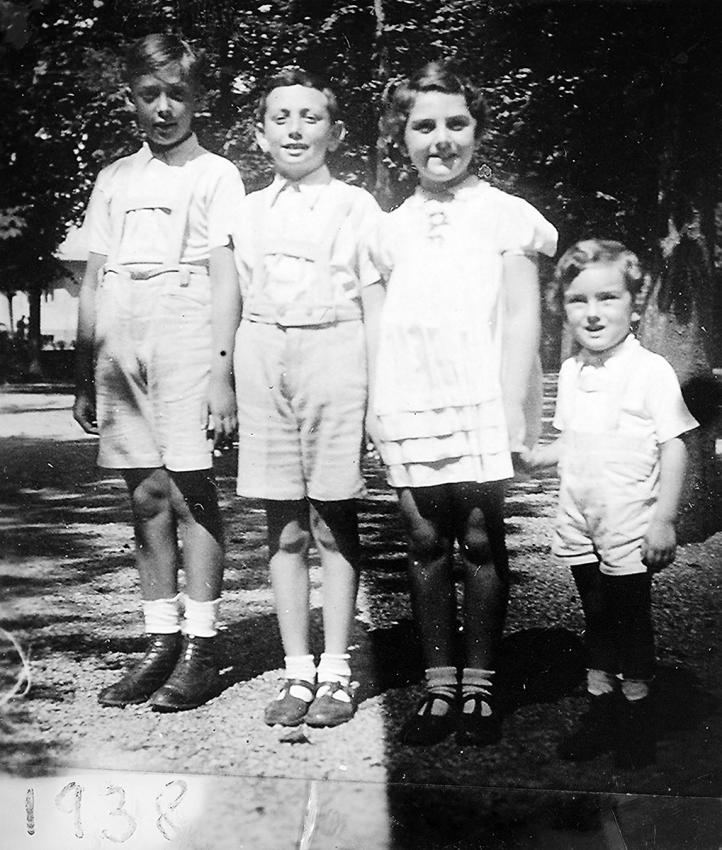 Dan Auerbach and his cousins.  Czechoslovakia, prewar