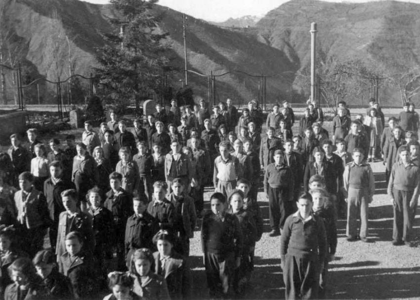 Assembly at the Selvino children’s home, Italy, after the war