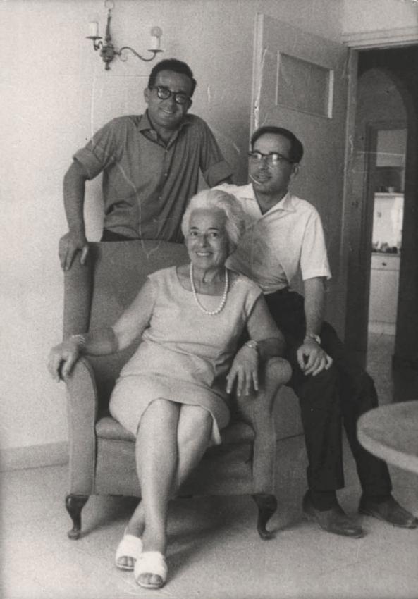 Margit and her sons András (Motti) and Károly (Yoel) in Eretz Israel