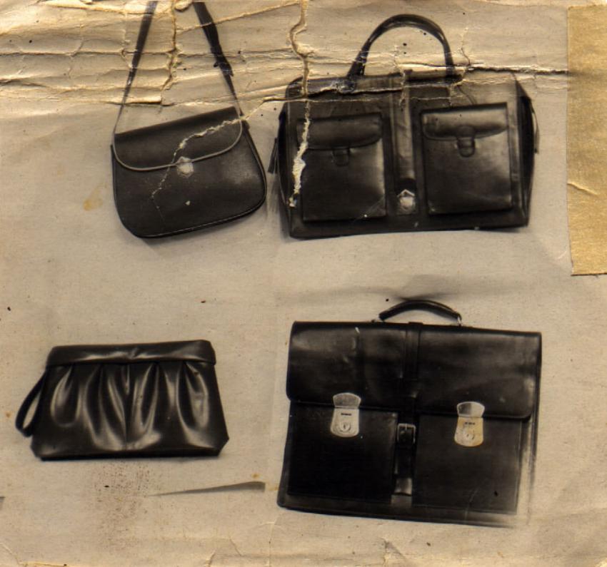 Bags that Yecheskel Fleisher made in the Feldafing DP camp at the end of the war