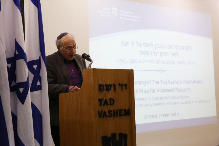  The 2015 Yad Vashem International Book Prize for Holocaust Research, in memory of Holocaust survivor Abraham Meir Schwarzbaum, and family members murdered in the Holocaust, was awarded to Professor Johann Chapoutot