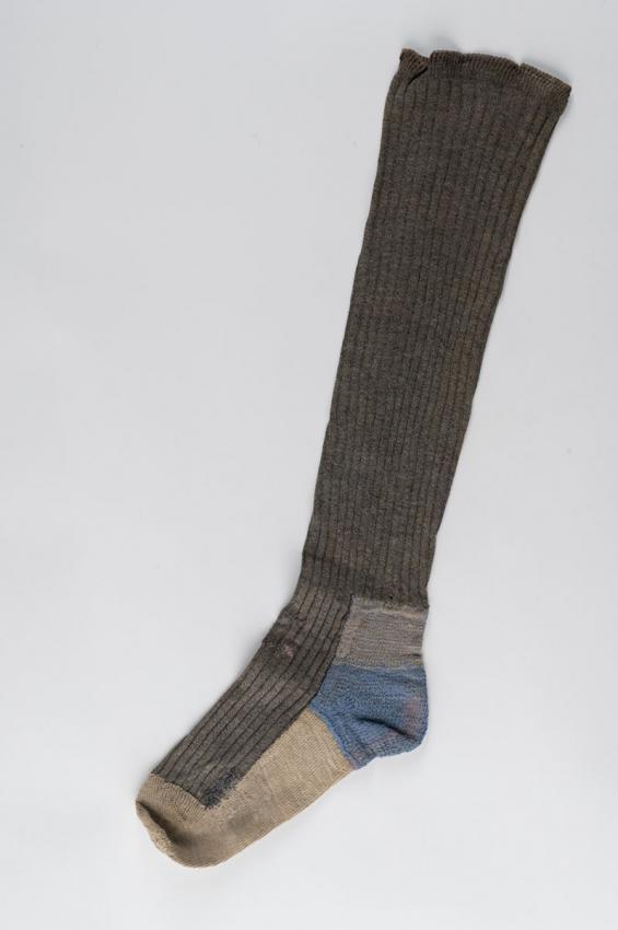 A sock that belonged to Joachim Hayim Liebermann, grandfather of Elinoar Druks