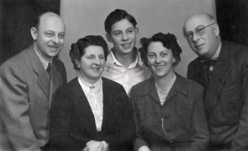 The Fischer and Perl families, Bratislava, January 1949.