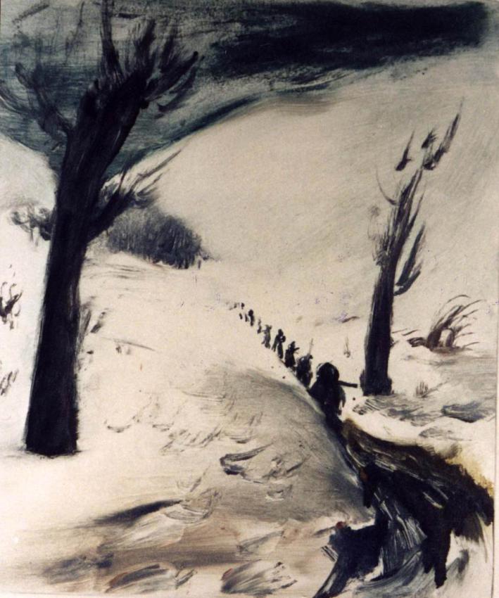 مارکو باخار (1973-1914)، پارتیزانها در زمستان، 1948 مونوتیپ
