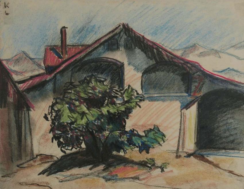 Käthe Loewenthal (1878, Berlin – 1942, Izbica ghetto). A House, Bern, c. 1925