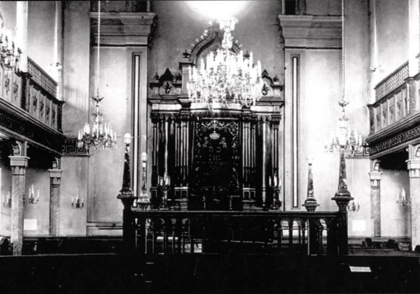 The Torah Ark of the Great Synagogue in Liepāja, built in the 1870s
