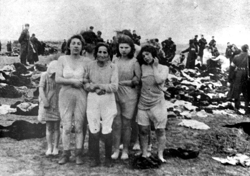 Jewish women before their execution in Liepaja