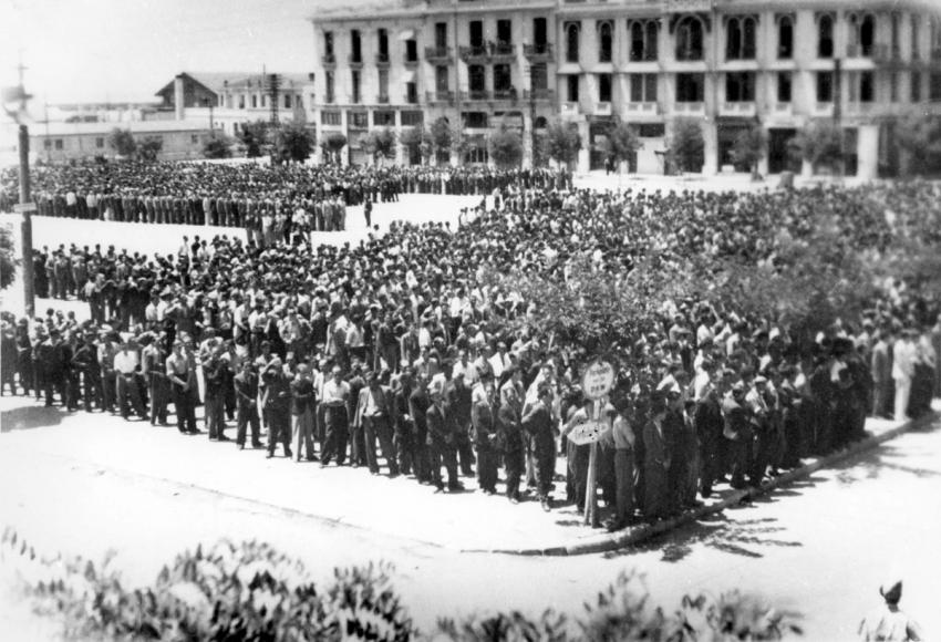Salónica, Grecia, 11 de july,1942, humillación de judíos durante el sábado negro