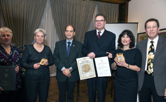 Honoring the Righteous Among the Nations special event at the Israeli Embassy in Berlin, in the presence of relatives of the families of the survivors and the Righteous, and the Israeli Ambassador Yakov Hadas-Handelsman