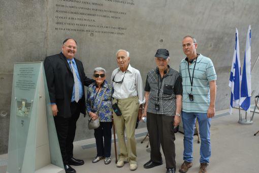 Holocaust Survivor and Yad Vashem benefactor Mr. Victor David visited Yad Vashem on May 20th, 2015 with his family