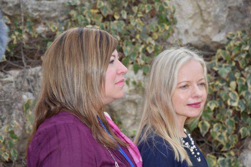 Pastor Becky Keenan (left) looking on with Dr. Susanna Kokkonen (right) at Yad Vashem on 7th November, 2016