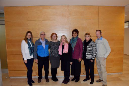 Our Christian Friends of Yad Vashem USA Representatives, Debbie Buckner (second from right) and Darla Kruse (third from right) during their visit to Yad Vashem on 10th January, 2017