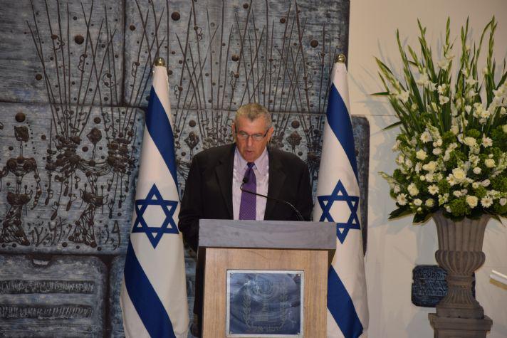 Chair of the American Society for Yad Vashem Leonard Wilf addresses the Mission at the opening ceremony held in the presence of HE President Rivlin.