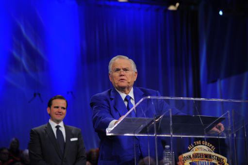 John Hagee Ministries, led by Pastor John Hagee (front) and his son Pastor Matthew Hagee (back), recently hosted the annual Night to Honor Israel, which took place at Cornerstone Church in San Antonio, Texas
