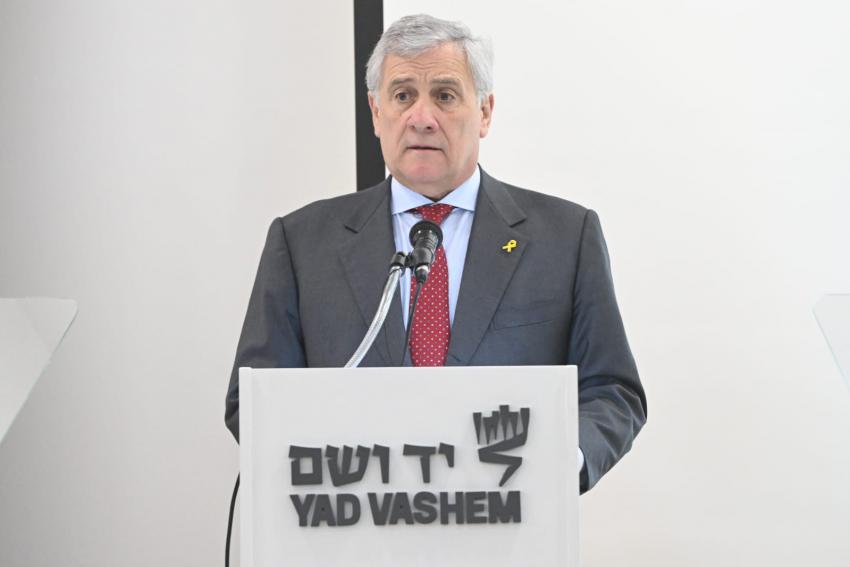 Italian Foreign Minister H.E. Antonio Tajani at Yad Vashem