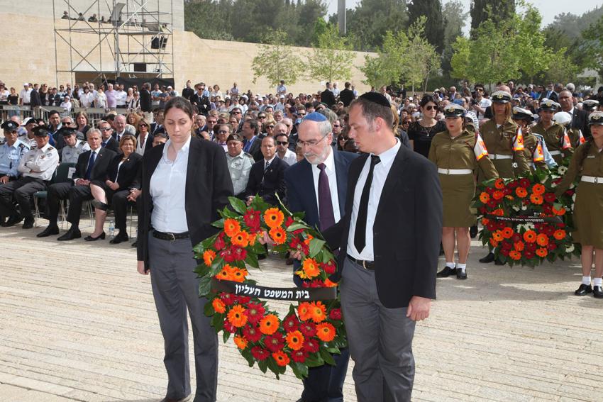 President of the Supreme Court Asher Grunis during the wreath-laying ceremony