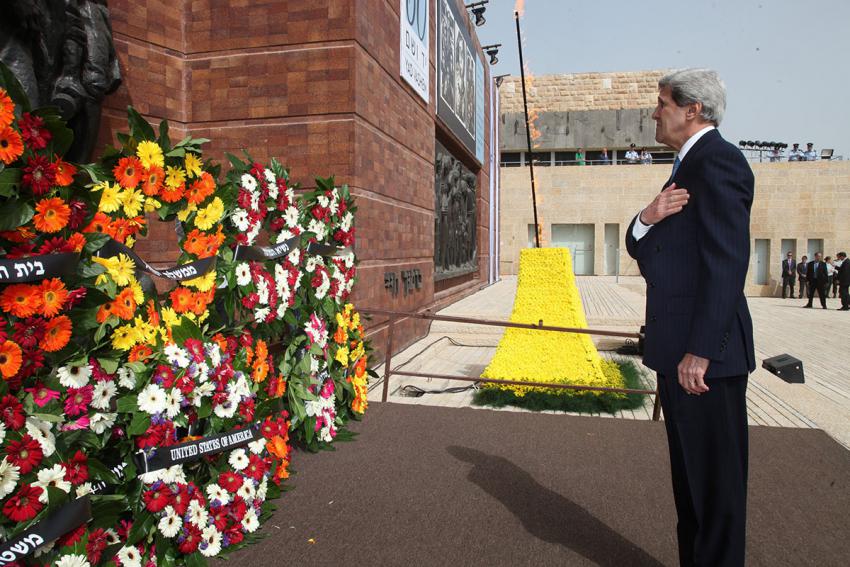 U.S Secretary of State John Kerry during the wreath-laying ceremony