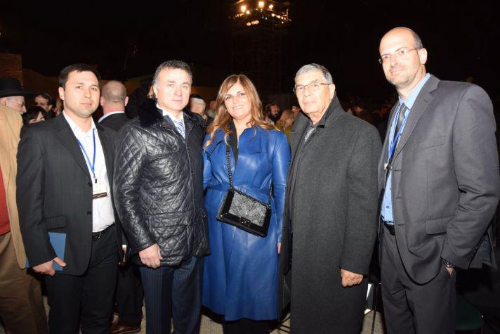 Vice-President of the Euro-Asian Jewish Congress Dr. Michael and Laura Mirilashvili with Yad Vashem Chairman of the Directorate Avner Shalev (second from right),
