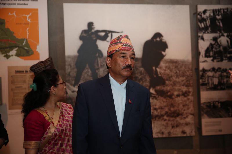 Minister Thapa and his wife Pralita toured the Holocaust History Museum