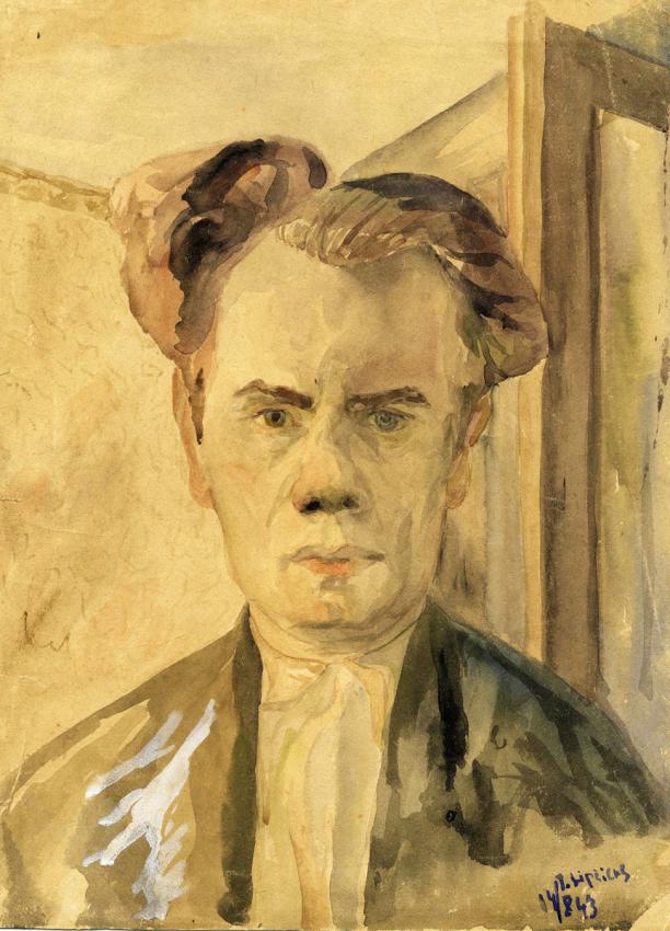 Jacob Lifschitz (1903-1945), Self-portrait, 1943