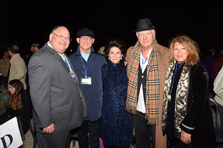 Jacov and Rita Weinberg (second and third from left), together with Cantor Shimon and Veronika Farkas (right) attended the Holocaust Remembrance Day State Opening Ceremony at Yad Vashem on 15 April