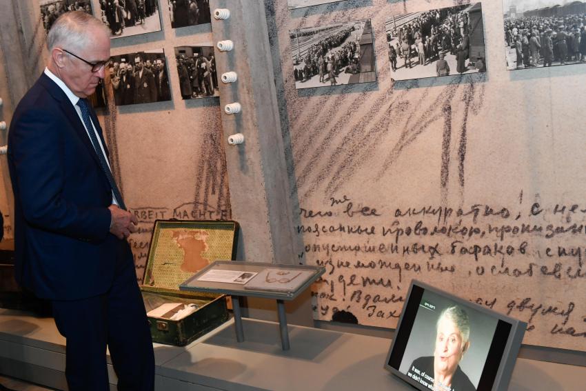 Australian Prime Minister Malcolm Turnbull Visiting Yad Vashem in November 2017