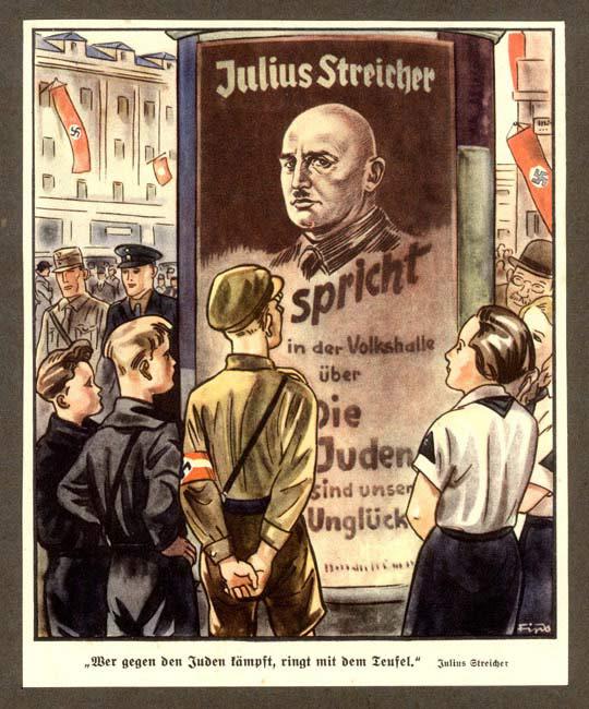 Julius Streichers Sammlung antisemitischer Karikaturen. 