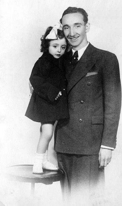 Albert Angel y su sobrina Irena en Skopie, Macedonia, antes de la Guerra. Albert fue asesinado en Treblinka. Irena sobrevivió