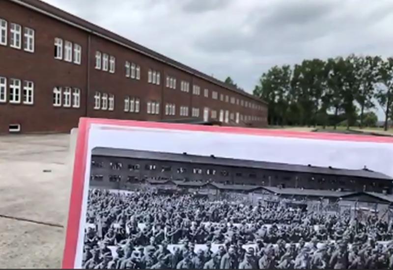 Aufnahme aus der ersten gemeinsamen Zoom-Führung der Gedenkstätten Dachau, Bergen-Belsen und Neuengamm
